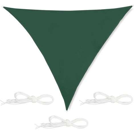 Sonnensegel, wasserdicht, aus Polyester, dreieckig, 3 x 3 x 3 m, für Garten und Balkon, grün
