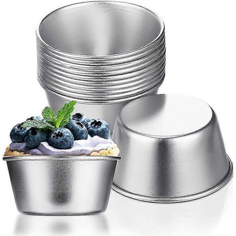 12 moules individuels pour pudding, mini-moules à fondant au chocolat, moules antiadhésifs pour cupcakes et gâteaux. (1/5)