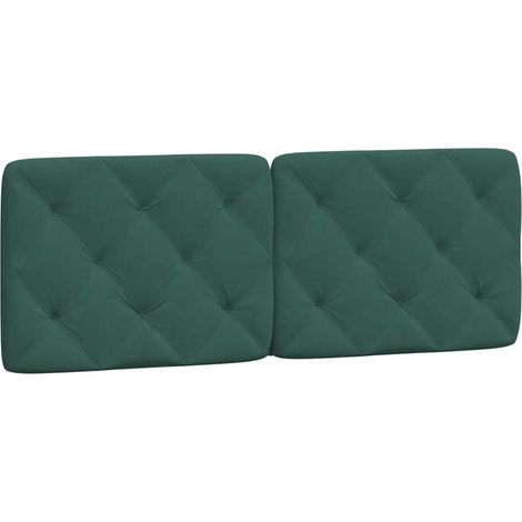 Coussin de tête de lit vert foncé 120 cm velours CFW50876 (1/5)