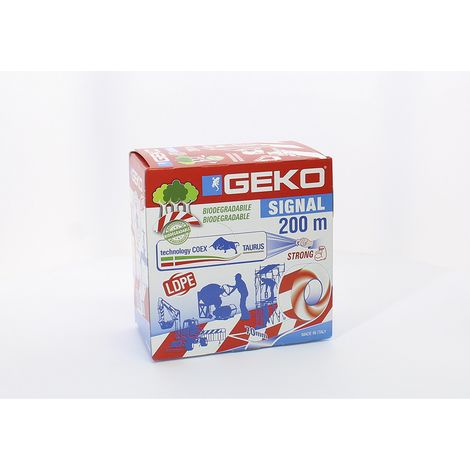 GEKO Leuchtfeuerband (200m) zur Durchgangsbegrenzung 70mm x 200m mit Taurus-Technik, rot und weiß (1/2)