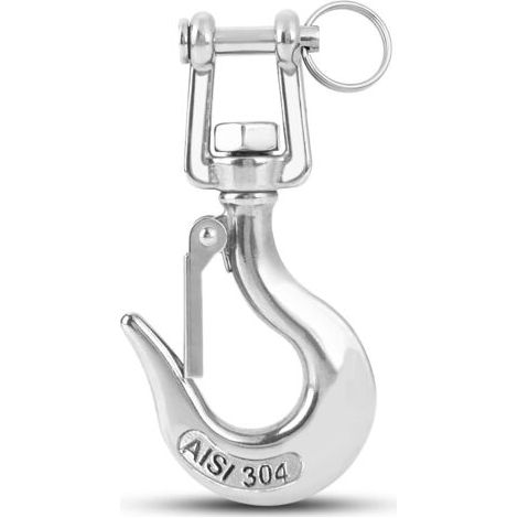 – Crochet de levage en acier inoxydable 150kg – Résistant à la corrosion – Axe de chape amovible – Pour environnements marins et industriels - 150kgf