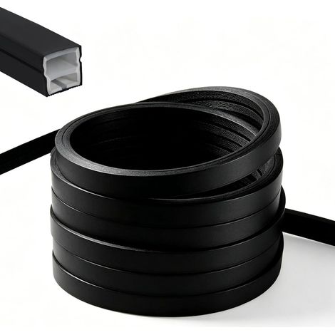 Profil LED en Silicone Flexible,Profilé LED 5m,Profilé LED en Silicone Etanche,Encastré LED pour Panneau Acoustique,Rail LEDs pour Panneaux Acoustiques,pour Plafond,Mur,TV,Panneau Acoustique (1/5)