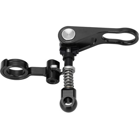 Collier de serrage rapide pour tige de selle et collier de serrage arrière pour vélos pliants Brompton, en alliage d'aluminium anodisé noir. (1/5)