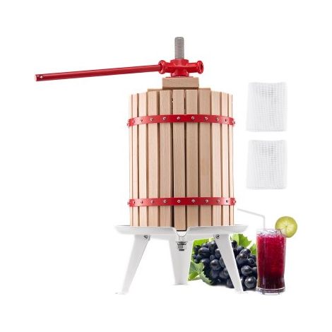 Pressoir à Fruits Manuel 18 L Presse à Vin Panier en Bois Massif (1/5)