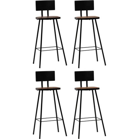 Barhocker 4 Stk. Massives Altholz