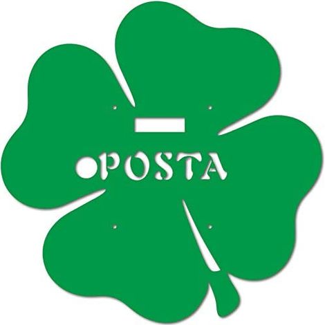 ALUBOX - FRONTALI MIA PER CASSETTE POSTALI A FORMA DI QUADRIFOGLIO COLORE VERDE