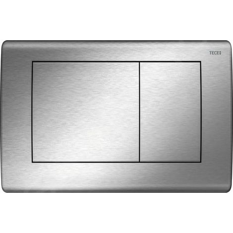 Plaque de déclenchement WC antivandalisme TECE PLANUS inox, double touche (1/3)