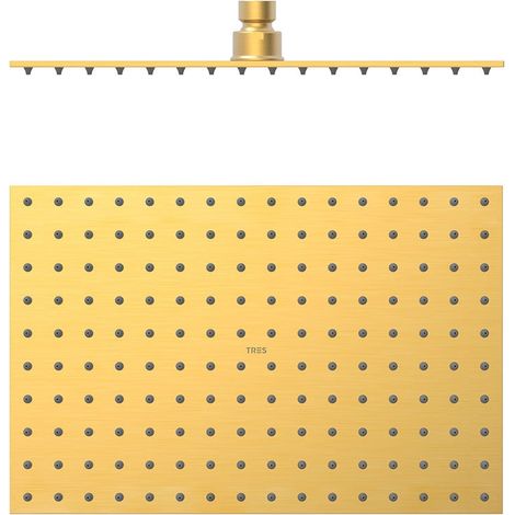 TRES 134315007OM COMPLEMENTOS DE DUCHA Rociador De Ducha Color Oro Mate 24K - ref: 134315007OM (1/2)