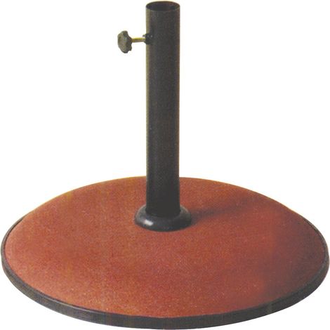Base ombrellone in cemento colorato tonda 50 cm Kroma - 25 Kg Red
