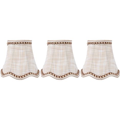Ortviai Abat-jour en tissu moderne minimaliste – 3 pièces, clip sur douille E14 pour bougie et lustre (1/5)