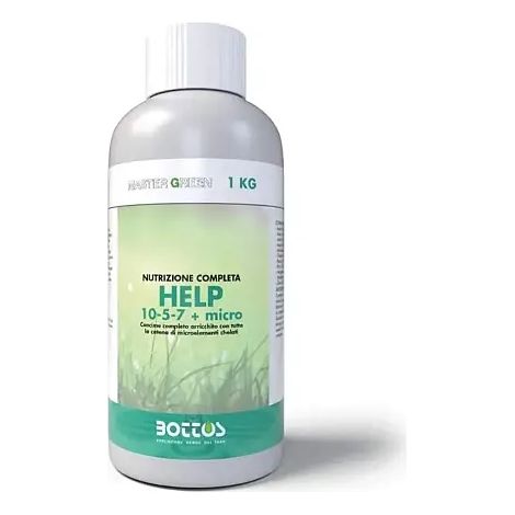 Bottos Help 10-5-7 + Micro : Engrais Liquide Complet Rapide 1 Kg - 100 mt - 15x21 mm