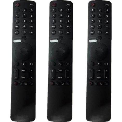 3X Télécommande, Bluetooth, Vocale, ABS, Noir, Pour Mi TV Android 4K P1 Smart TV L43M6-6AEU (1/5)