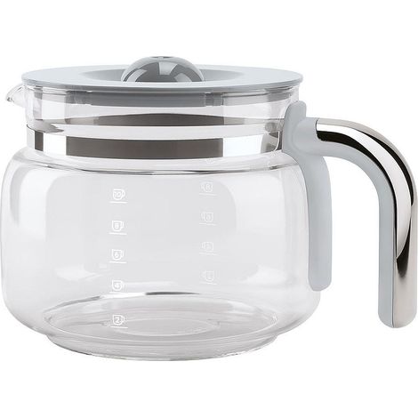 Caraffa di vetro con manico cromato per macchinetta del caffe - Macchinette da caffe, Caffettiera, Caffettiere a filtro, Macchinette espresso - SMEG - 353749