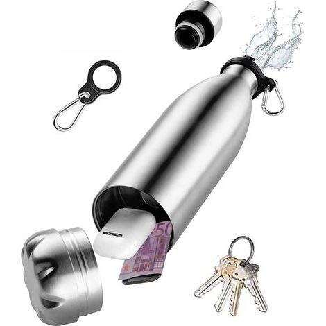 bouteille isotherme -Acier inoxydable -Avec compartiment caché -Isolation et prévention des fuites -Idéal pour les voyages (1/5)