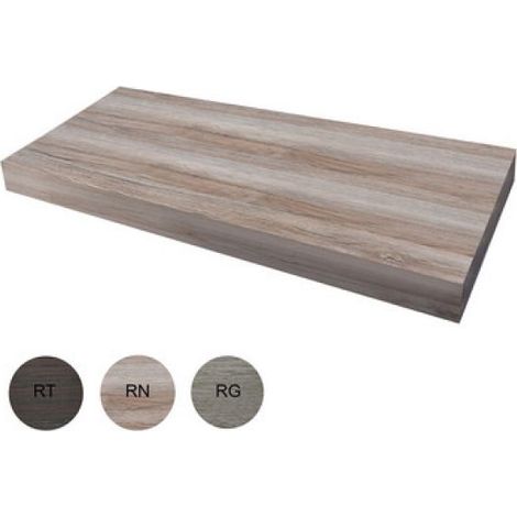 MENSOLA SOSPESA TOP SENZA FORI Rovere Grigio cm 120x51x8,7
