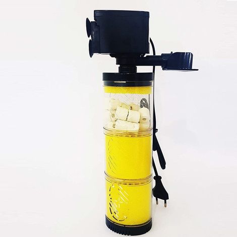 TrAdE Shop Traesio - Filtro Interno Dn-1503 15w 1800l/h 3 Filtraggio Pompa Filtrante Acquario Acqua -
