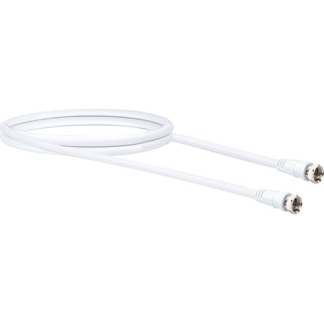 Schwaiger SAT Anschlusskabel KVCHQ15 532 (90dB) weiß, 1,5m, 1x F Stecker / 1x F Stecker Antennen & Koaxkabel (1/3)