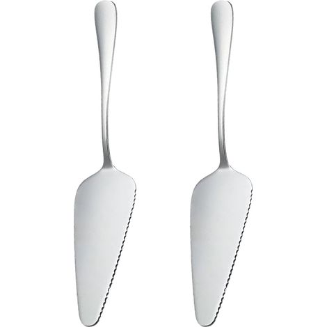 Spatule A Gateau - Acier Inoxydable - Tete Triangulaire Dentelée - Pour Tartes Et Gateaux - Lot De 5 (1/5)