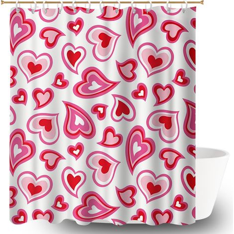 Voile de douche polyester 180x180 poids aux ourlets rideau étanche pour une colocation (1/5)