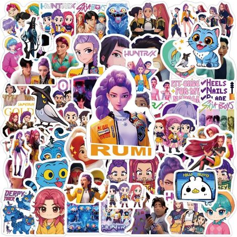69 Pièces Autocollants graffiti, Lot graffiti autocollants, Cartoon Stickers, Lot adolescents autocollants, Anime Stickers, Goodies Autocollant-s Sticker, Pour Ordinateur, Valise et Coque