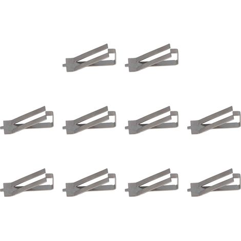 10er-Pack Glasbett-Federklemmen, Edelstahl, 3D-Druckerzubehör für Ender 3 Pro/3S, robuste Befestigung (1/5)