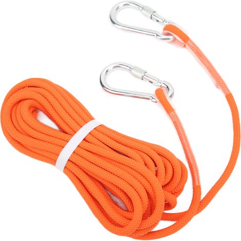 Corde statique 8mm orange, corde de sécurité pour musculation, escalade rocheuse et montagne, exercice en extérieur (1/5)