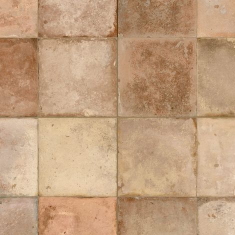 Carrelage Vintage effet Terre cuite Nature 45x45x0,95 cm Terravia - Sol et mur intérieur (vendu par carton de 1 m²) - RO'MA CARRELAGE
