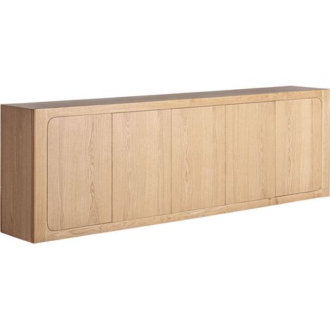 Buffet art déco en chêne finition naturelle brun clair élégant - Brun clair naturel chêne (1/5)