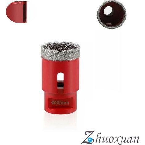 Scie Cloche Carrelage 35mm, Couronne de Forage avec Filetage M14, Trépan DiamantPour Carrelage et Grès Cérame [Classe énergétique A+] (1/4)