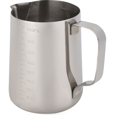 Verseuse à lait en acier inoxydable pour café, pichet à mousse latte espresso (1000 ml) (1/5)