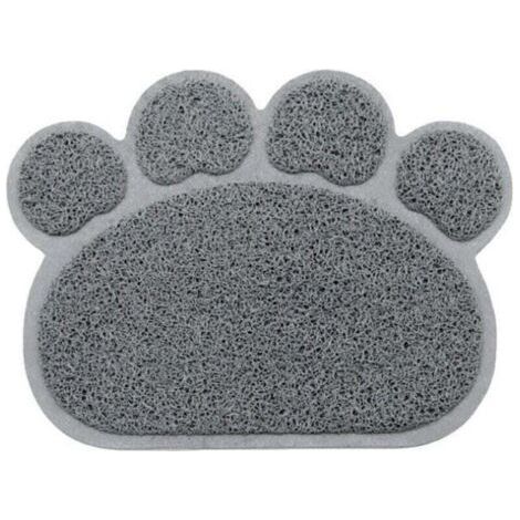 2pcs Tapis Extérieur de Toilette en Forme Patte pour Chat 40 x 30 cm-Chrom (1/5)
