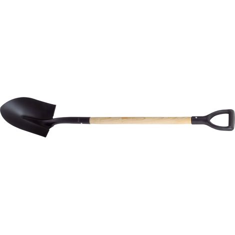 Pala in acciaio con manico in legno Stocker