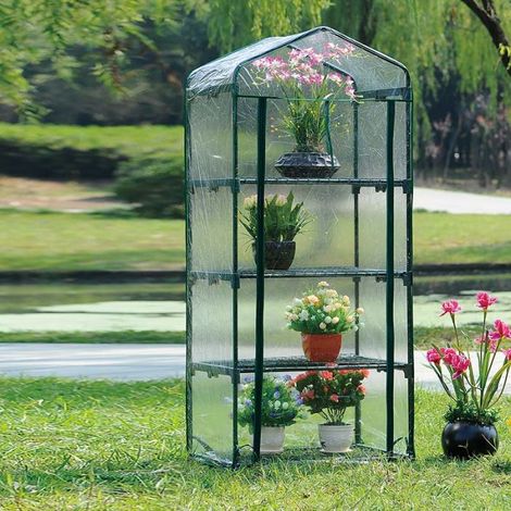 Serre In Pvc Blinky A Casetta Con 4 Ripiani 69X49X157H Struttura In Acciaio (1/3)