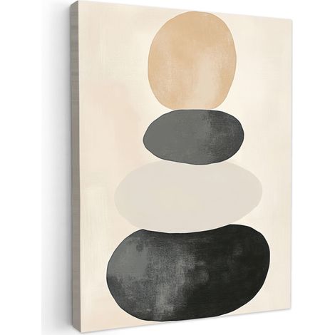 CUADRO EN LIENZO Japandi - Wabi sabi - Beige Lienzo 30x40 cm