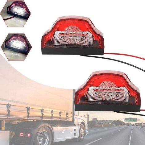 pezzi - Luce targa bianca per furgone, camion e rimorchio (1/5)