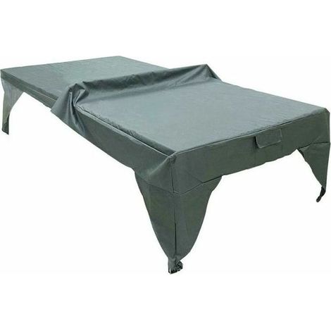 BRAVIX Staubschutzhülle für graue Outdoor-Tischtennisplatten, praktisch, wasserdicht, leicht zu reinigen – strapazierfähig, zum Schutz von Gartenmöbeln im Innen- und Außenbereich (1/5)