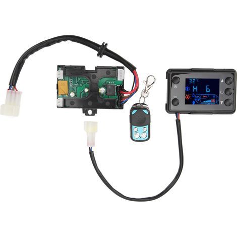 Motherboard mit LCD-Bildschirm, Fernbedienung und integriertem Display für 12V 5kW Standheizung, kompatibel mit Luft- und Dieselheizungen für Autos, Busse und Züge. (1/5)