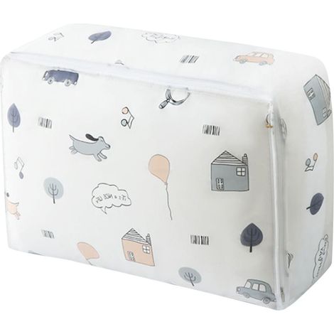 Boite De Rangement - Pour Decorations De Noel - En Tissu Non Tisse Et Carton Rigide - Fermeture Par Rabat - 1 Unite (1/5)
