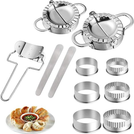 Ravioli Maker - 304 Stainless Steel Dumpling Press Set - For Homemade Ravioli Dumplings Potstickers Empanadas - 11 Pieces