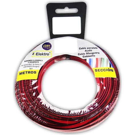 Bobine Câble Parallel 2x0,75mm Noir/rouge 20m (audio) (1/2)