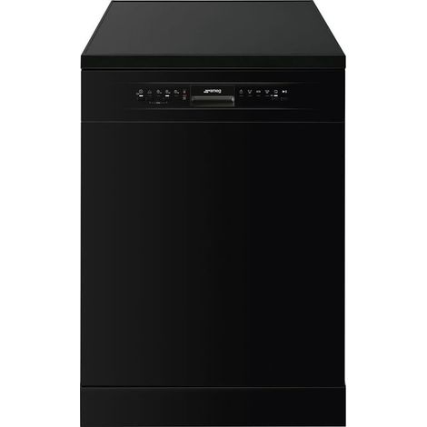 Smeg LVS292DN Universal Aesthetics Geschirrspüler Freistehender Geschirrspüler mit 13 Maßgedecken Energieklasse D 5 Programme Inverter Motor Schwarz (1/2)