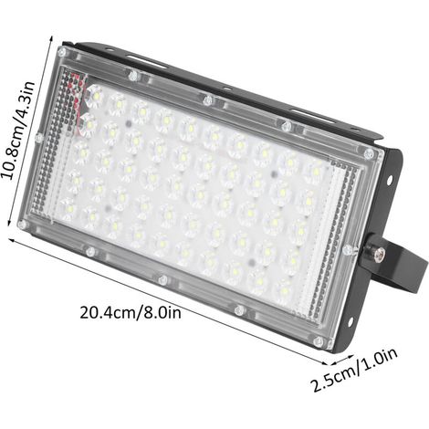 Faro LED Crezuo da 50W 12V, luce bianca super brillante, impermeabile, per uso esterno in giardino.-Crezuo