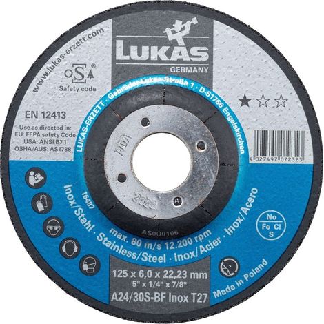Konvexe Scheibe T27 1256.022 A24/30S-BF inox premiumflex - T27 125 6.4R (1/3)