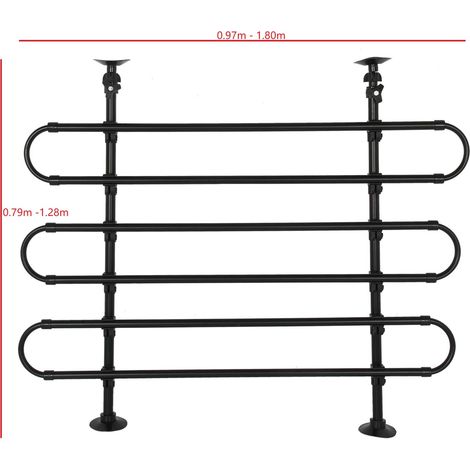 Trintion Car Dog Guard Barrier 0.79-1.28m0.97-1.8m Adjustable Vehicle Dog Guards for Cars Universal Adjustable Metal Car Dog Guard Barrier (1/4)