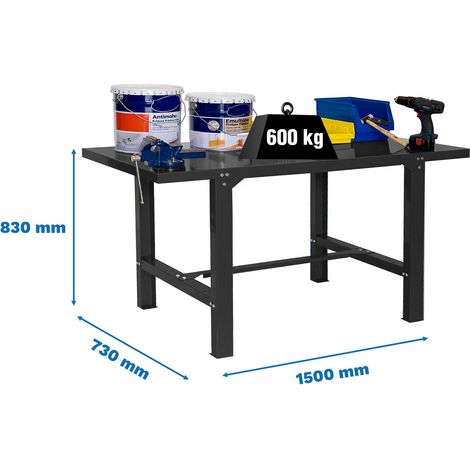 Simonrack Robuster Arbeitstisch Anthrazit 150 cm