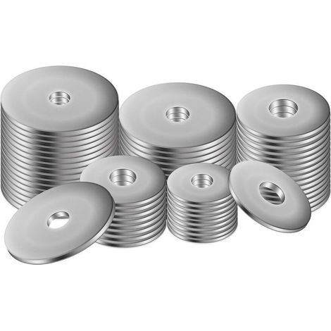 50 Stück M8-Metallscheiben, M8 x 30 mm Edelstahlscheiben, Flachscheiben aus Edelstahl 304, Penny-Unterlegscheiben, Flachdichtungen für Schrauben und Bolzen, Türscharniere (1/5)