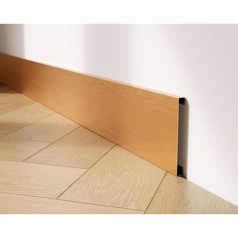 Plinthe FC en acier inoxydable 100 mm x 2700 mm - cuivre satiné
