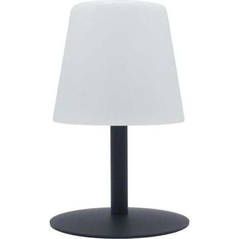 Lampe de table LED sans fil Standy Mini Rock - Lumisky - H 25 cm - Gris et blanc (1/5)