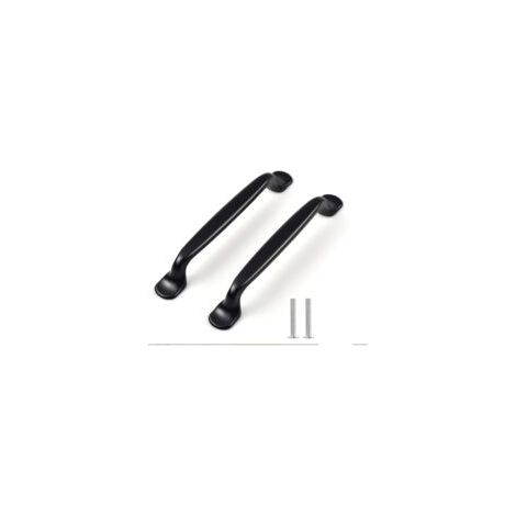 Lot de 12 poignées de cuisine noires, entraxe de 96 mm, poignées de meubles, idéales pour les salles de bains et les chambres - Crezuo (1/4)
