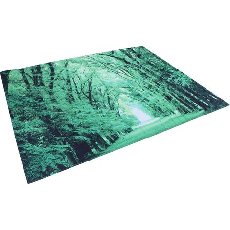 Rechteckiger Wandbehang mit Waldmotiv, Wohnzimmerdekoration, Wandbehang für Zuhause, Wandteppich (1/5)